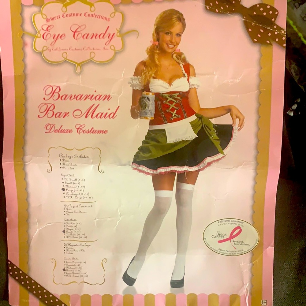 Bavarian barmaid costume L(10-12)